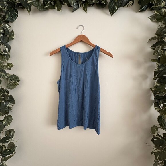 BuffBunny Collection Athletic Sleeveless Open Tie Back Tank Top Blue Size M - Picture 1 of 7